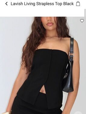 Lavish Living Strapless Black Top